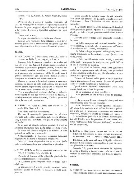 Pathologica rivista quindicinale