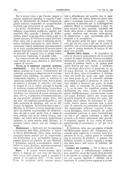 Pathologica rivista quindicinale