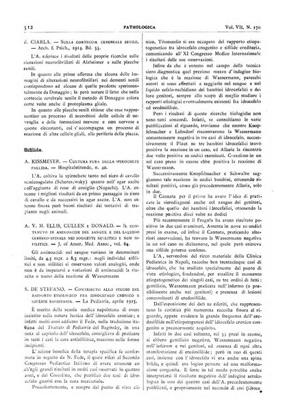 Pathologica rivista quindicinale