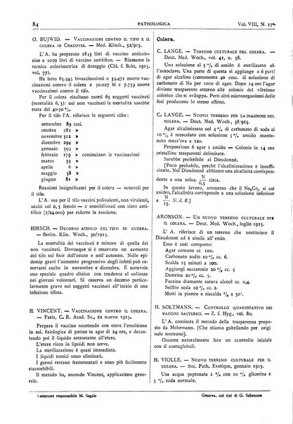 Pathologica rivista quindicinale