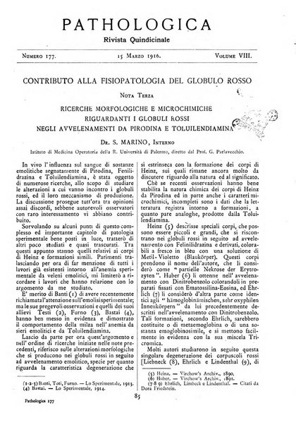 Pathologica rivista quindicinale