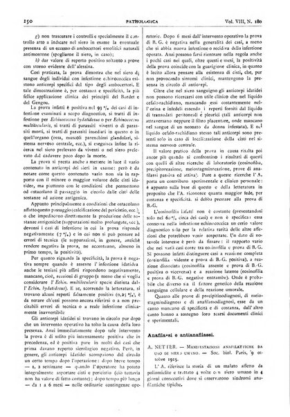 Pathologica rivista quindicinale