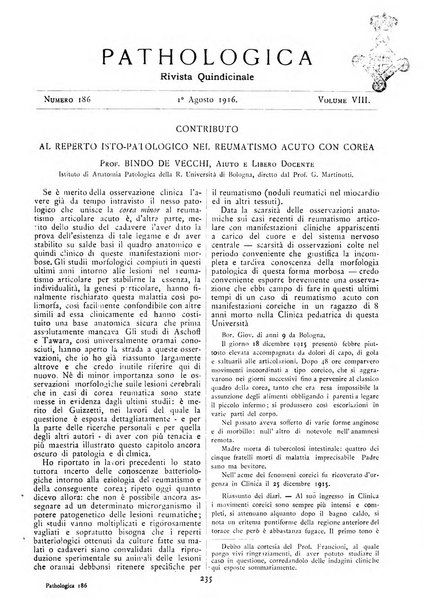 Pathologica rivista quindicinale