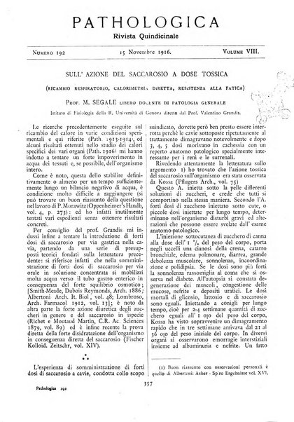 Pathologica rivista quindicinale