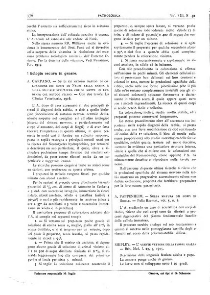 Pathologica rivista quindicinale