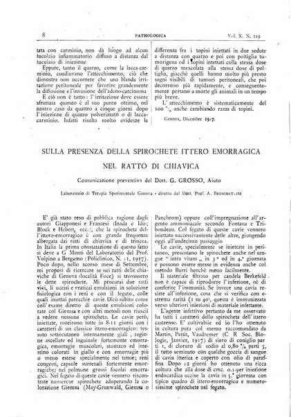 Pathologica rivista quindicinale