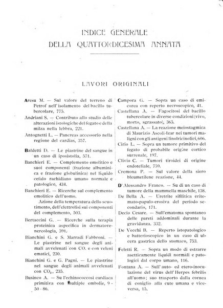 Pathologica rivista quindicinale