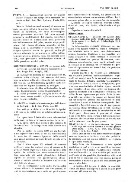 Pathologica rivista quindicinale