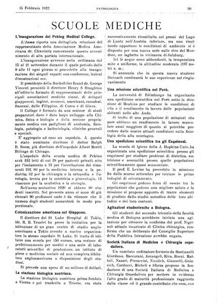 Pathologica rivista quindicinale