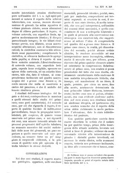 Pathologica rivista quindicinale