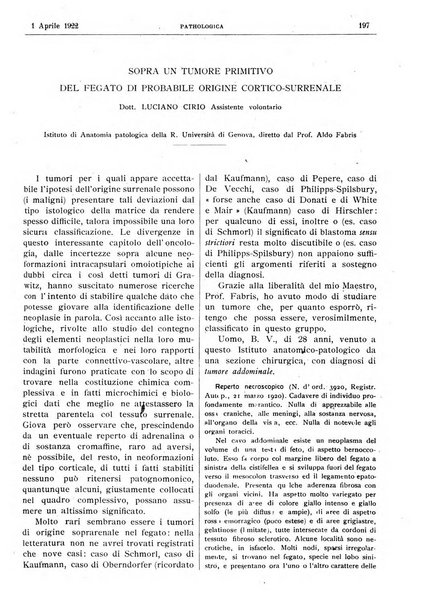 Pathologica rivista quindicinale