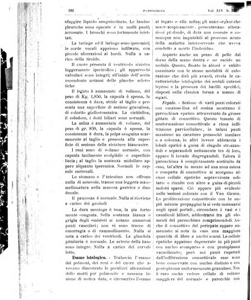 Pathologica rivista quindicinale