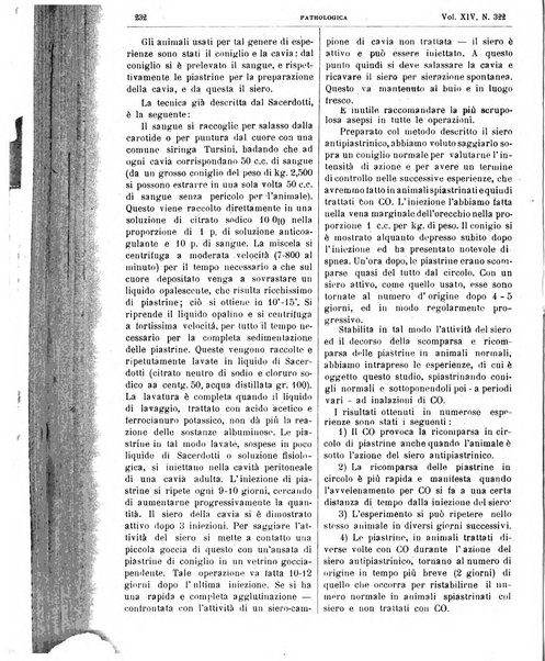 Pathologica rivista quindicinale