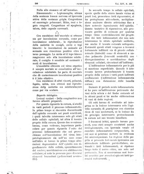 Pathologica rivista quindicinale