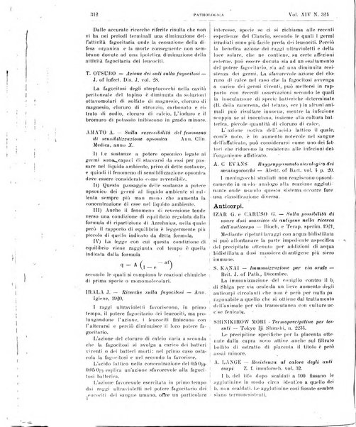 Pathologica rivista quindicinale