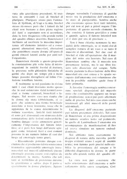 Pathologica rivista quindicinale