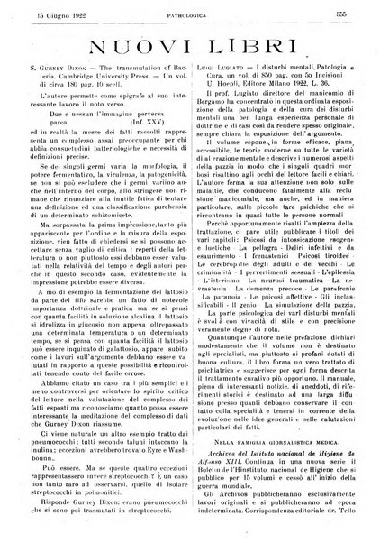 Pathologica rivista quindicinale