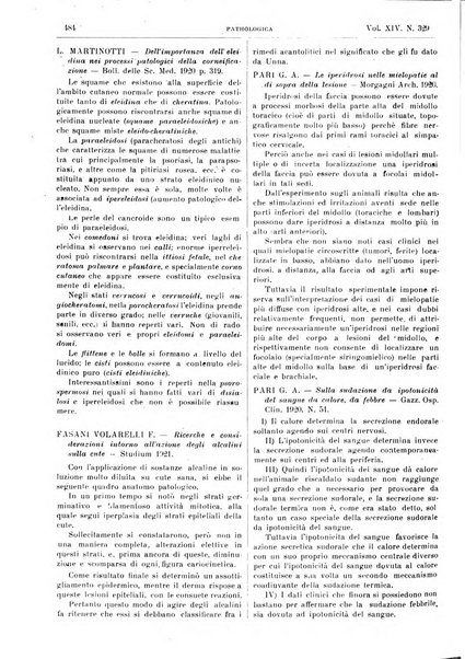 Pathologica rivista quindicinale