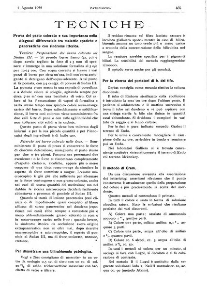 Pathologica rivista quindicinale