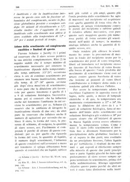 Pathologica rivista quindicinale