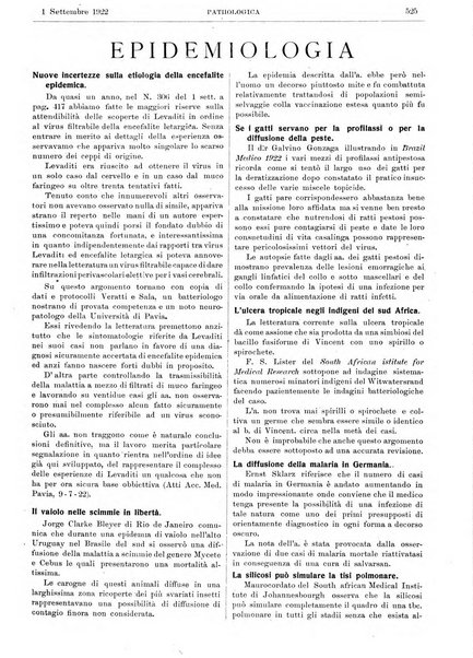 Pathologica rivista quindicinale