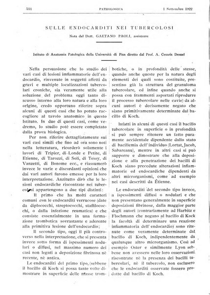 Pathologica rivista quindicinale