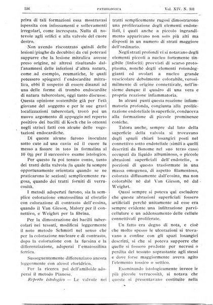 Pathologica rivista quindicinale