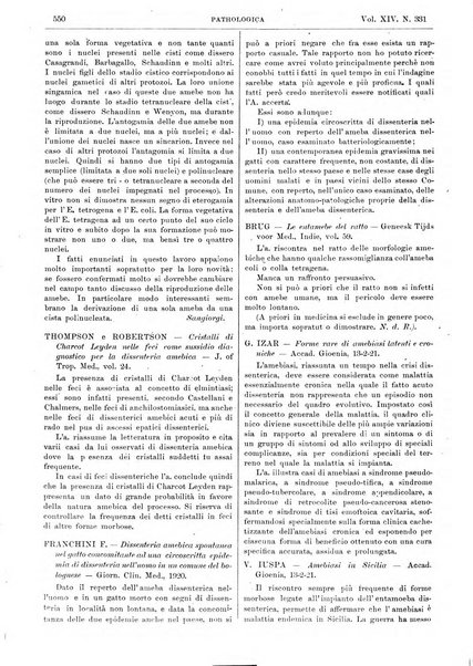 Pathologica rivista quindicinale