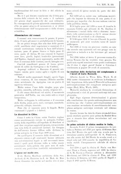 Pathologica rivista quindicinale