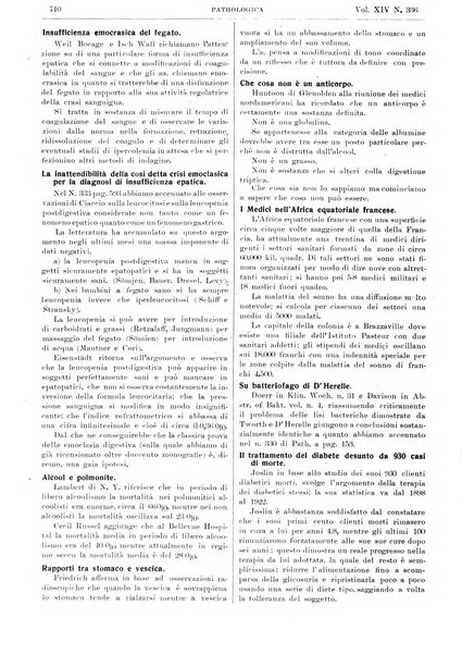 Pathologica rivista quindicinale