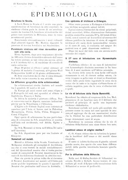 Pathologica rivista quindicinale