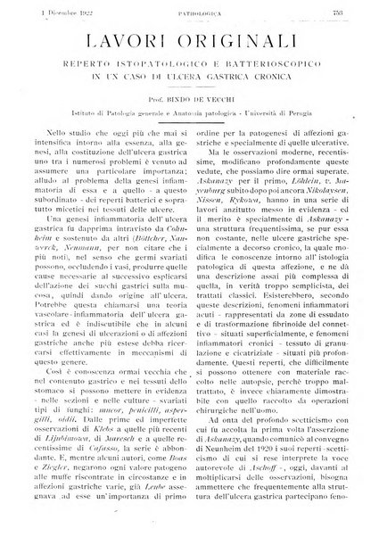 Pathologica rivista quindicinale