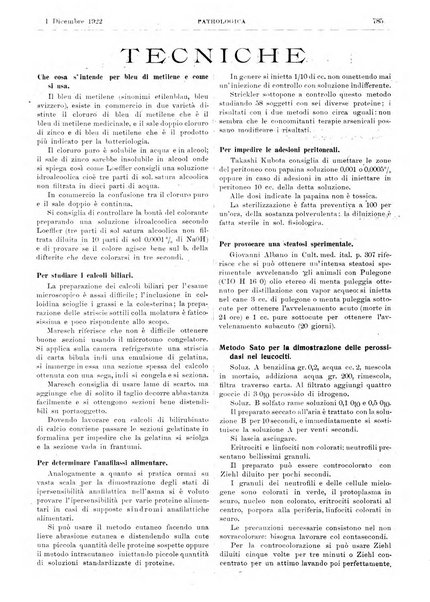 Pathologica rivista quindicinale