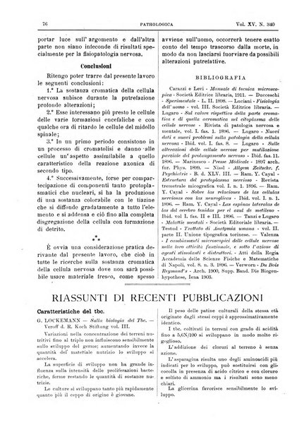 Pathologica rivista quindicinale