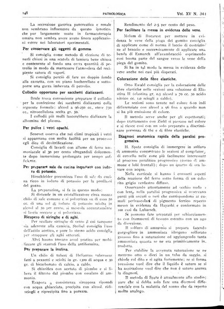 Pathologica rivista quindicinale