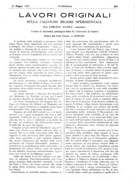 Pathologica rivista quindicinale