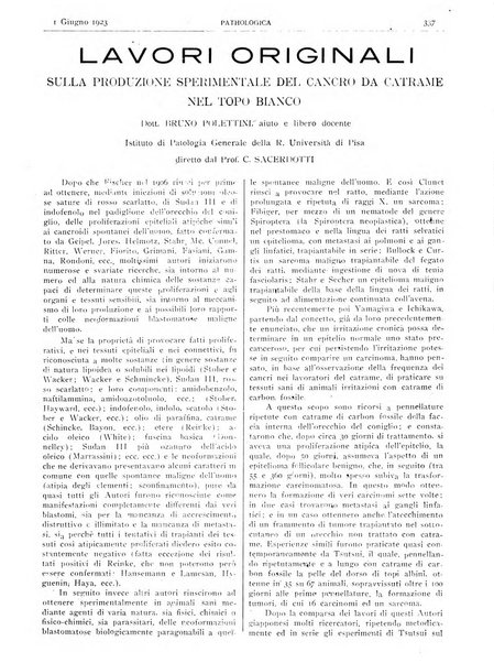 Pathologica rivista quindicinale