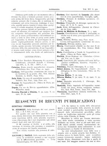 Pathologica rivista quindicinale