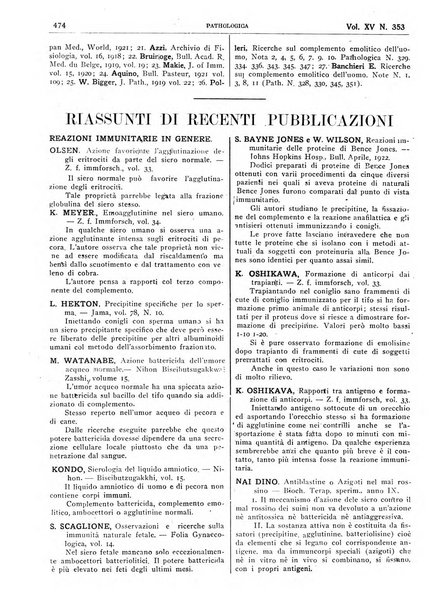 Pathologica rivista quindicinale