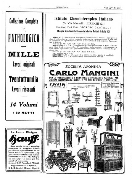 Pathologica rivista quindicinale