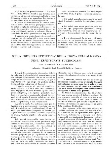 Pathologica rivista quindicinale