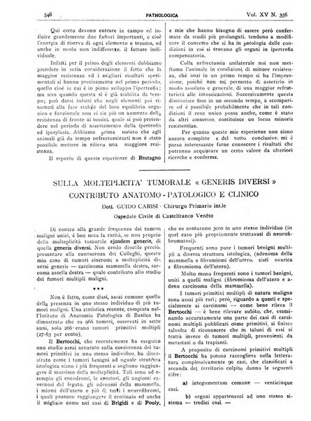 Pathologica rivista quindicinale