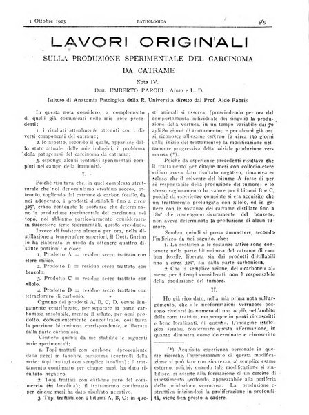 Pathologica rivista quindicinale