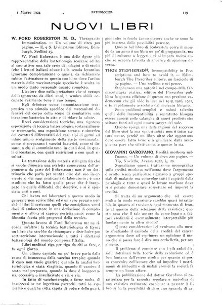 Pathologica rivista quindicinale