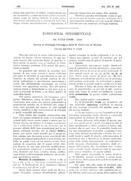 Pathologica rivista quindicinale