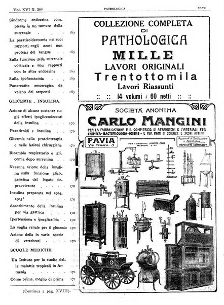 Pathologica rivista quindicinale