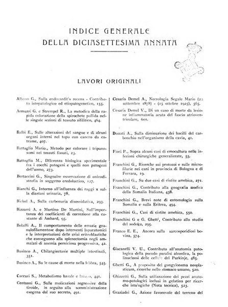 Pathologica rivista quindicinale