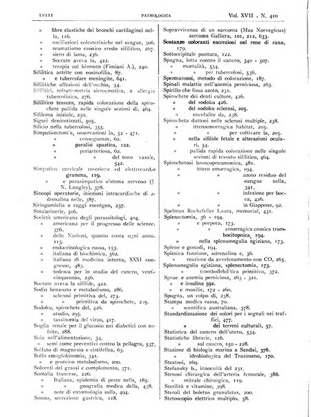 Pathologica rivista quindicinale