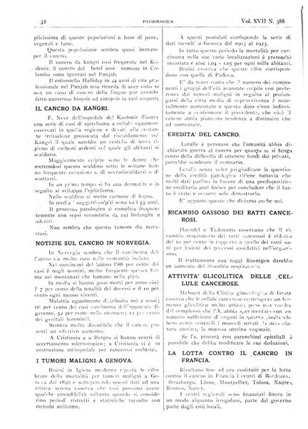 Pathologica rivista quindicinale