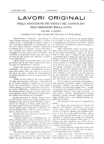 Pathologica rivista quindicinale